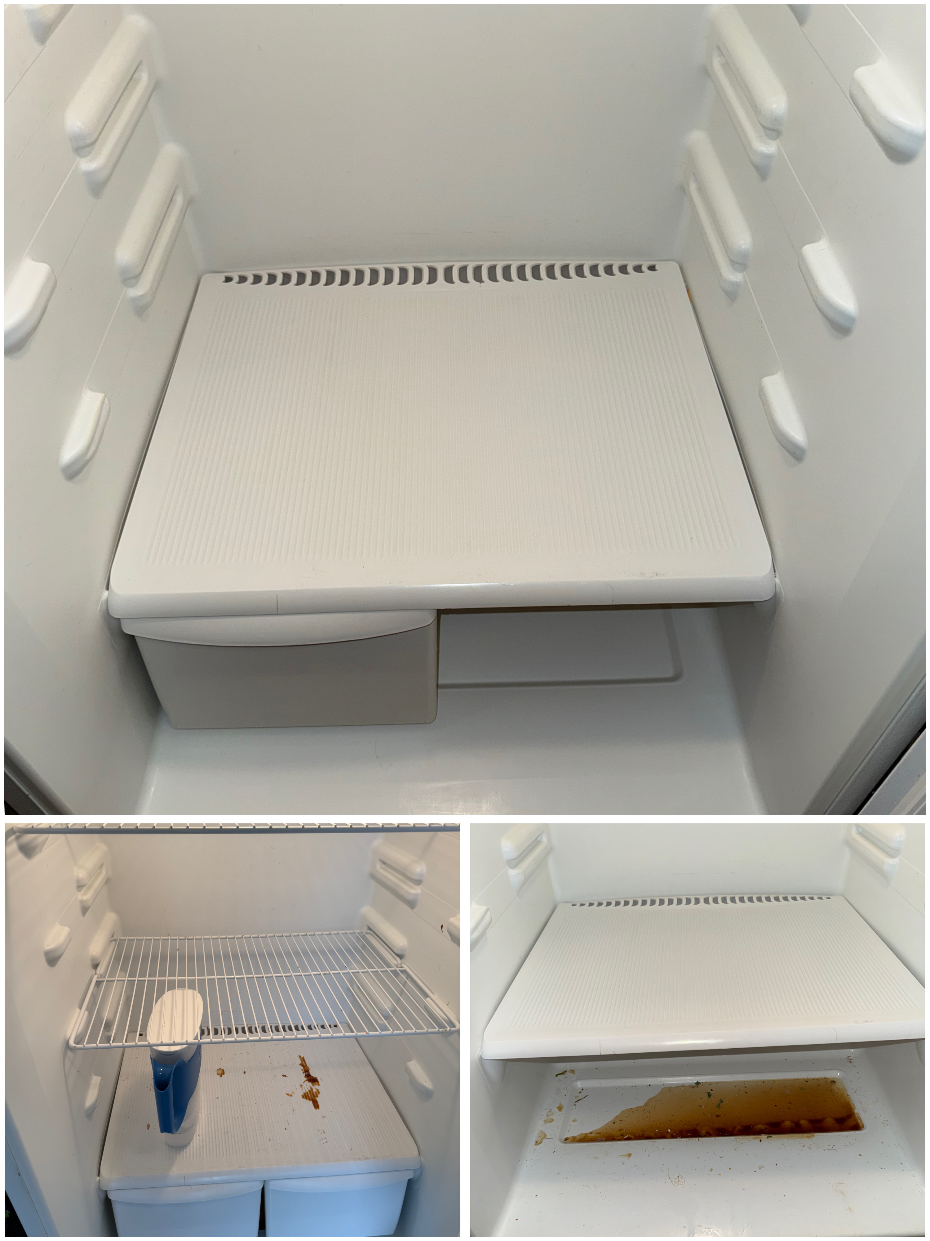 Refrigerator interior cleaning comparison