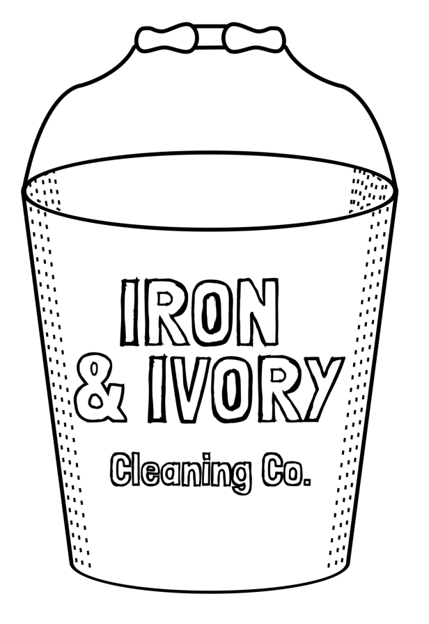 Iron & Ivory Cleaning Co. bucket logo